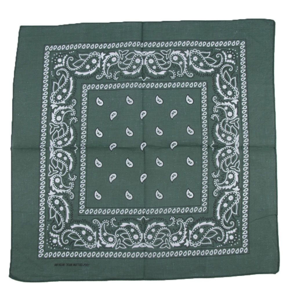 

1Pc Paisley Hip-hop Bandanas Head Wrist Wraps Cotton Head Wrap Neck Scarf Wristband Print Handkerchief Fashion High Quality