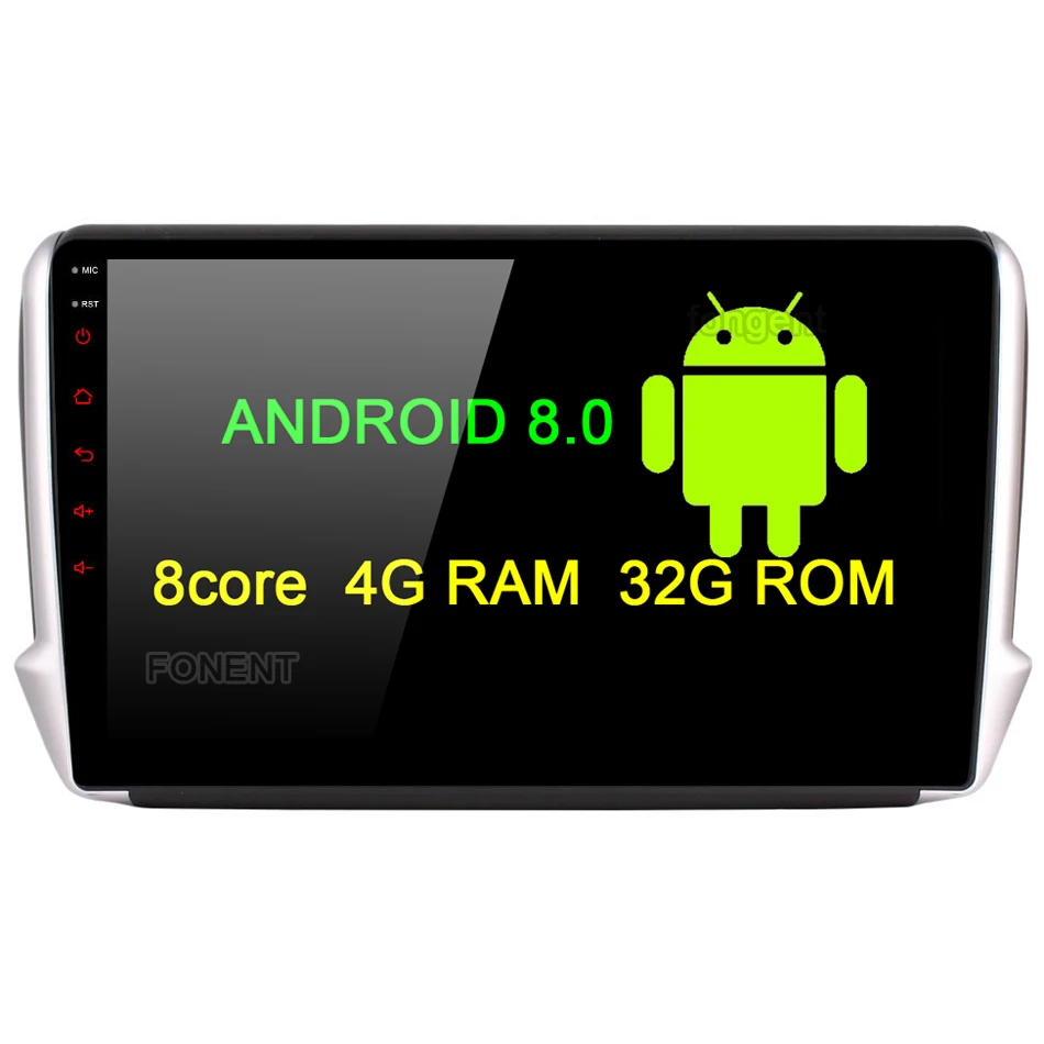 

Fongent 10.2" Android 8.0 Car GPS Player for Peugeot 208&2008 2012 2017 with Octa Core 4GB Ram Auto Radio Multimedia GPS NAVI 4G