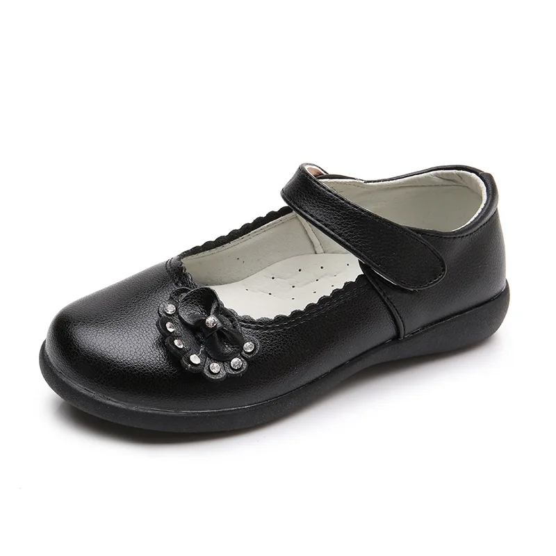 2018NEW Spring Autumn Childrens leather shoes Baby Girls Shoes flowers student Kids shoes for Wedding Party