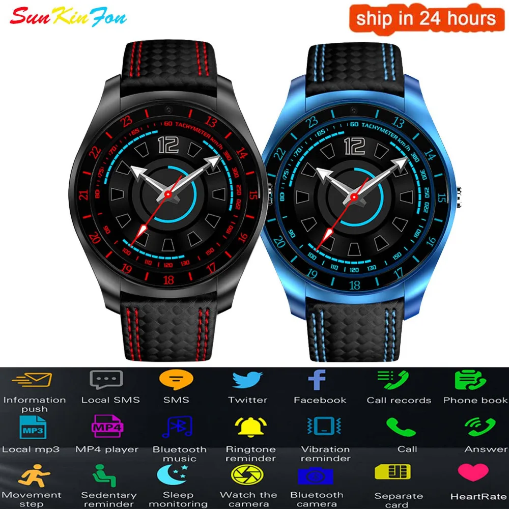 Bluetooth Smart Watch Phone Pedometer Heart Rate Monitor SIM Card Sport Smartwatch for Huawei Honor 9i Play 10 V10 9 6A P8 Lite