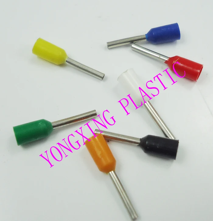 

2017 freeshipping 100pcs/lot E6012 Bootlace cooper Ferrules kit Wire Crimp Connector Insulated Cord Pin End Terminal 8 color