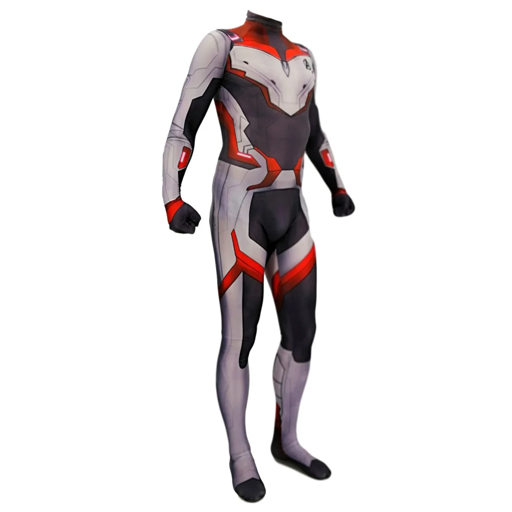 2019 Avengers Endgame Quantum Realm Kostuum Advanced Tech Cosplay Costume 3D Print Spandex Lycra Zentai For Kids Adult Bodysuit