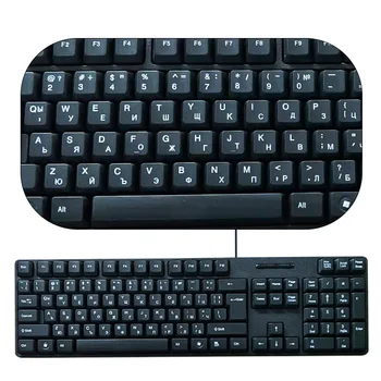 

Russian English Keyboard usb Wired Keyboard Computer Gaming Keyboard Ergonomic Noiseless Keyboard For PC Laptop Desktop notebook
