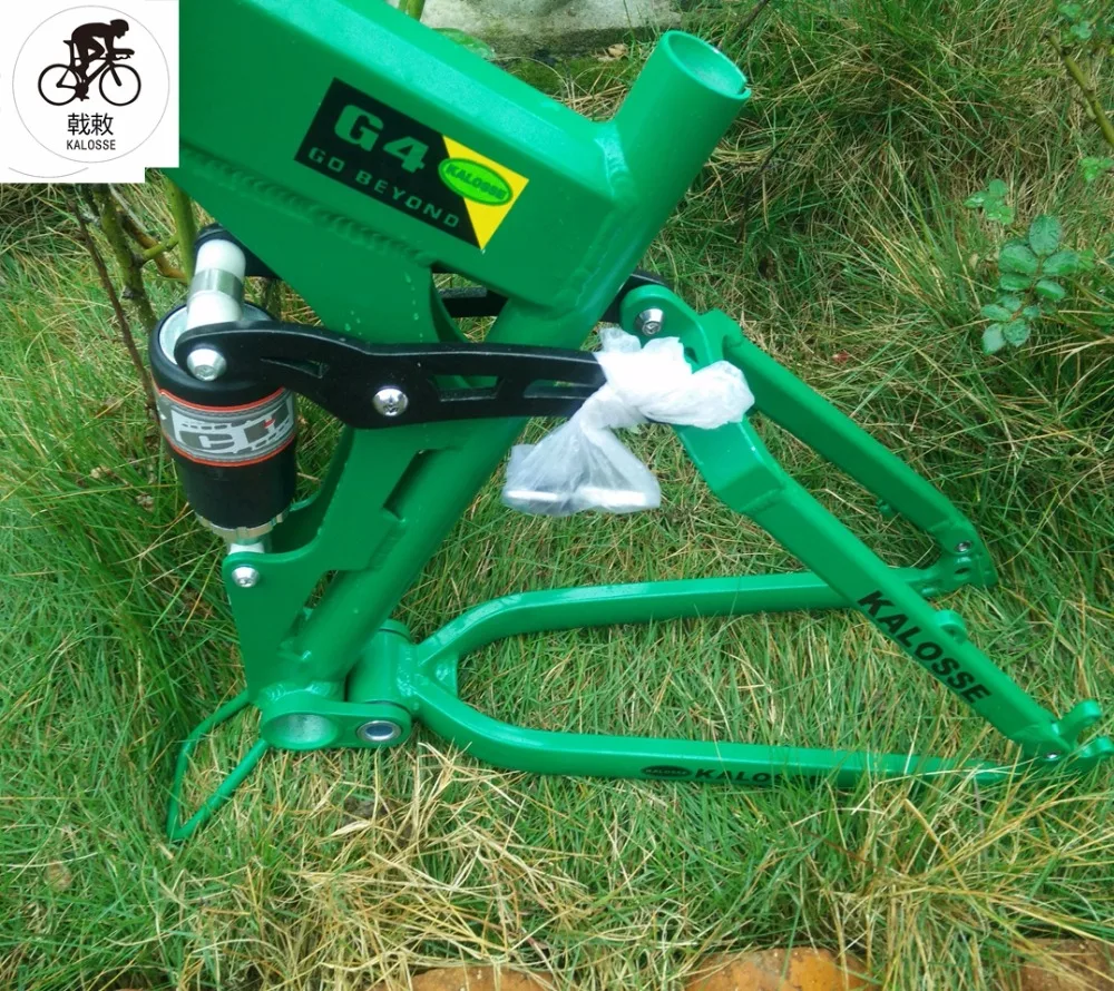 Best Kalosse   mountain  bike frame  DIY  colors  Soft-tail  Folding    26*17inch 165mm travel  mountain bicycle  frame 6