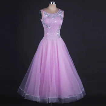 Tango standard flamenco ballroom dresses children womens waltz dance costumes skirts purple competitions 2017 new modern dancer