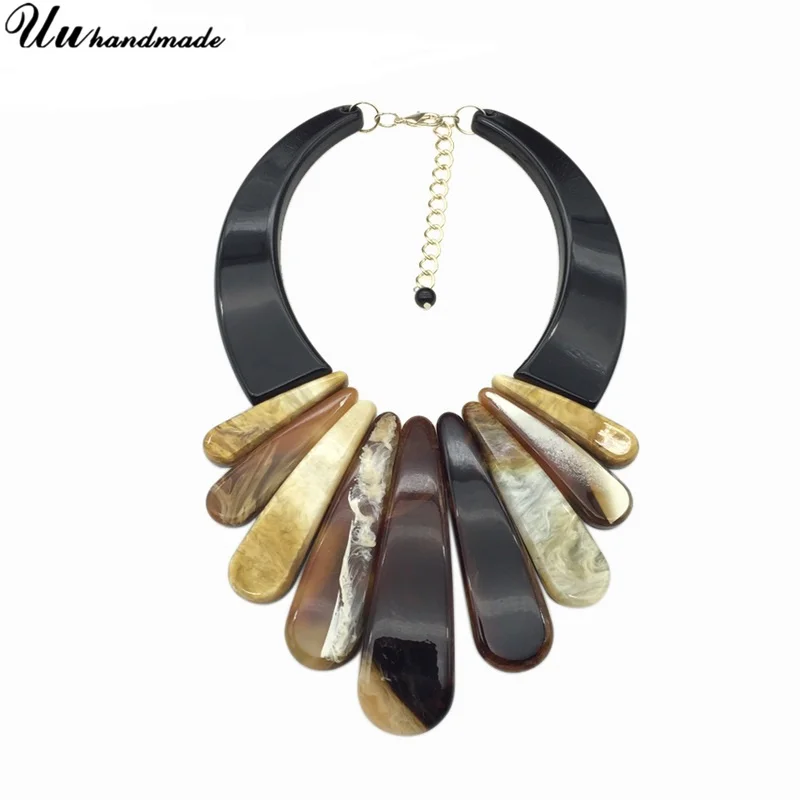 

Statement necklace Boho Acrylic Necklaces Pendants Jewelry Pendant Women Choker Colar collier femme chokers Collares erkek kolye