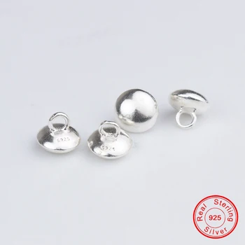 

UQBing Authentic 925 Sterling Silver Personalized 8mm Glossy Button Charm Pendant For Women Charm Bracelets DIY Jewelry