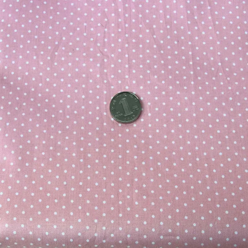 Хлопок саржевая ткань зеленый желтый синий фиолетовый розовый горошек ткани для DIY Детская кроватка постельные принадлежности Декор Ремесло лоскутное шитье