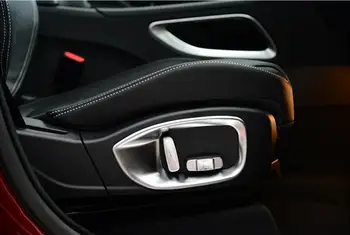 

Matt Chrome Car Seat Adjustment Button Frame Cover Trim For Jaguar F-Pace X761 2016 2017