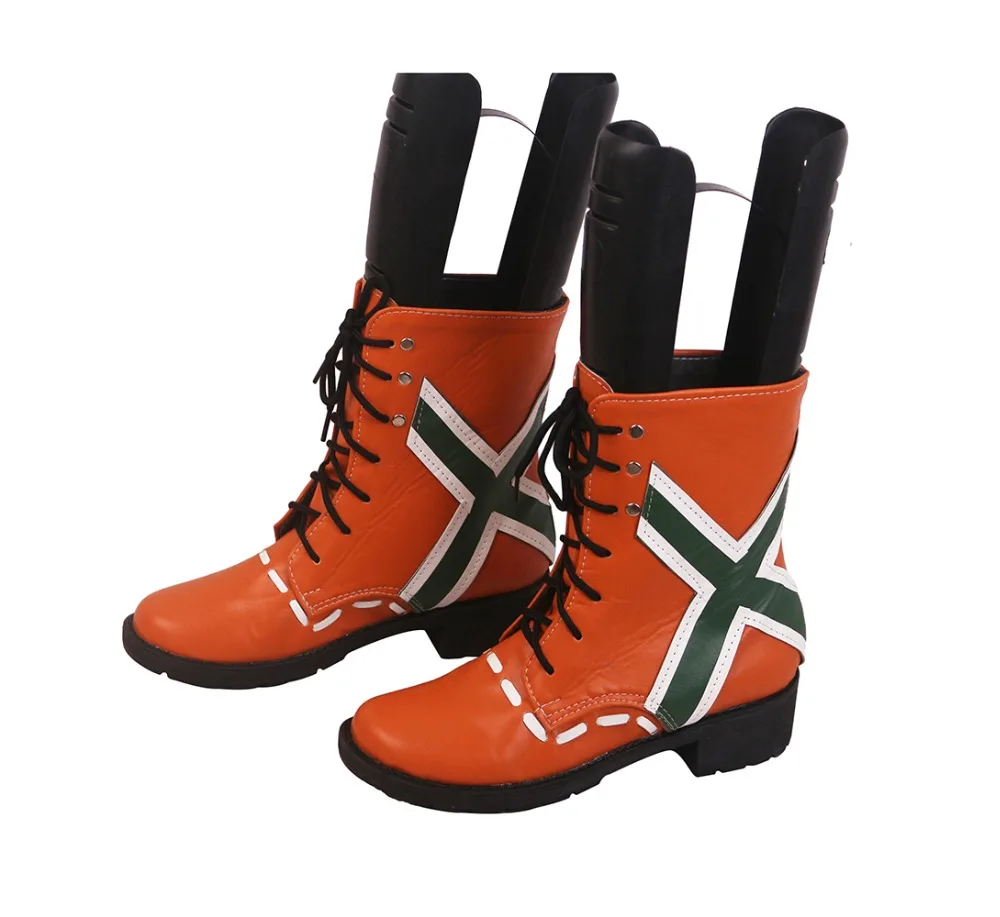 My Hero Academia Kacchan Katsuki Bakugo Orange Cosplay Boots Shoes Boku no Hero Academia Cosplay Custom Made (5)