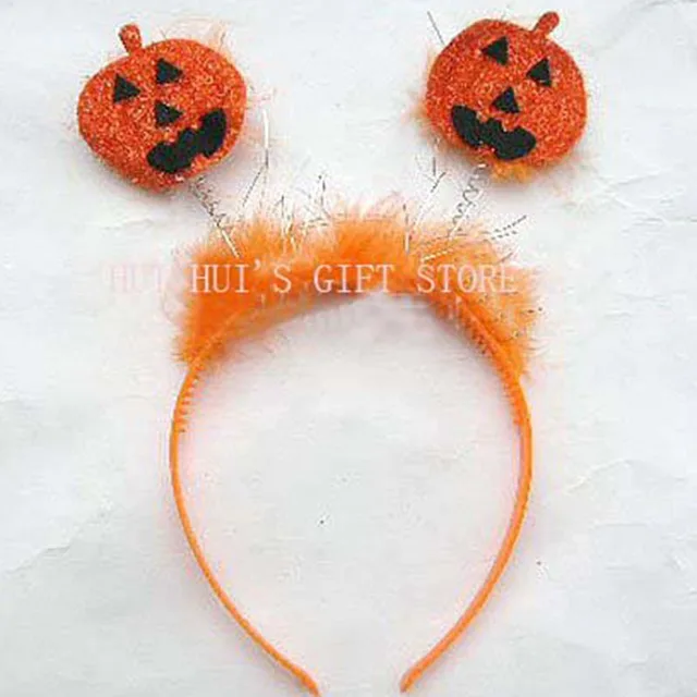 free shipping 10pcslot halloween pumpkin headbandhalloween headbandcarnival headband