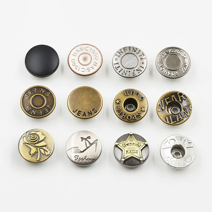 denim metal buttons