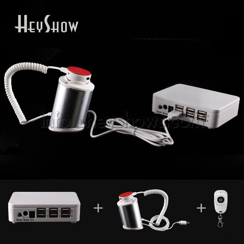 6 8 10 Ports Cell Phone Anti theft Stand For Iphone Security Holder