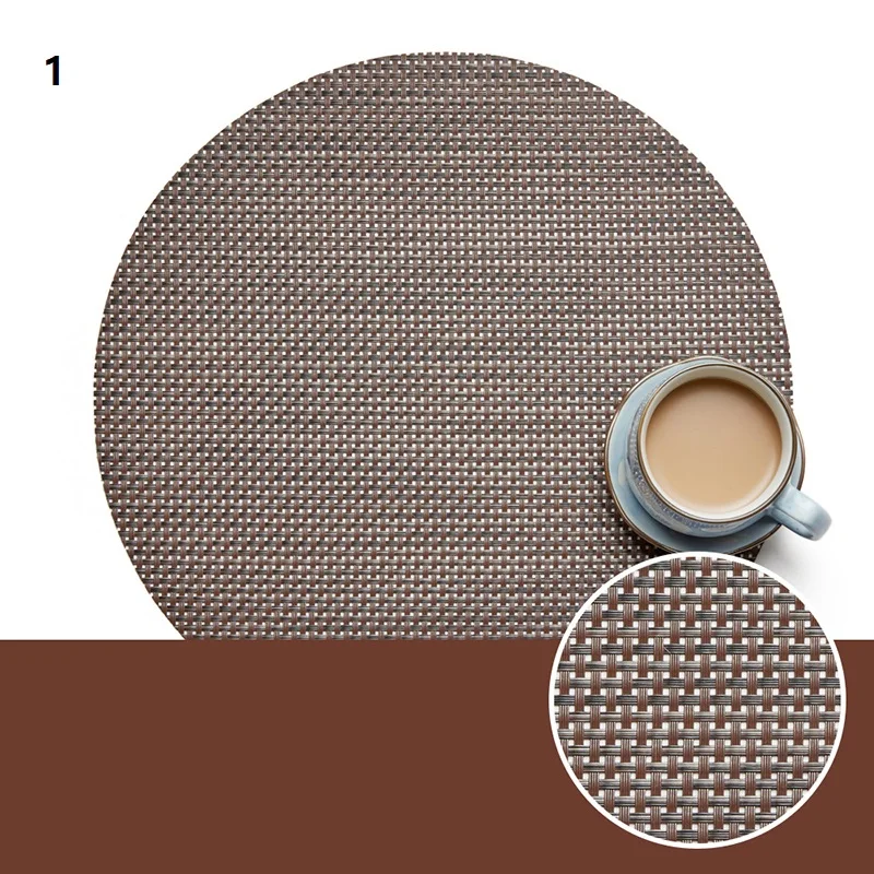 Semicircle PVC Tablecloth Environmentally Friendly Placemat for Dining Table Pad for Western Food Steak Plate Mat Home Coaster