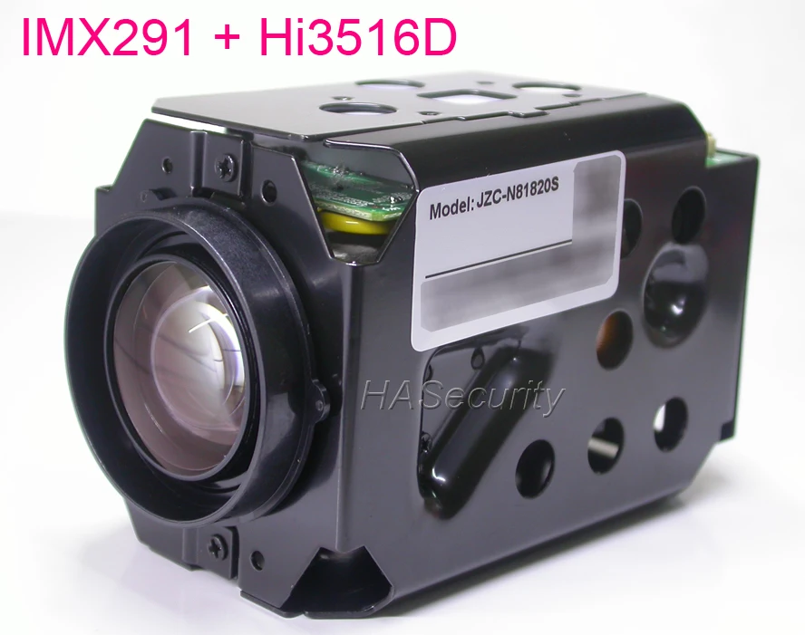 

H.265 Super Night Vision 4.7-84.6mm Motorized Zoom & Focal LENs 1/2.8" STARVIS IMX291 CMOS + Hi3516D CCTV IP camera board module