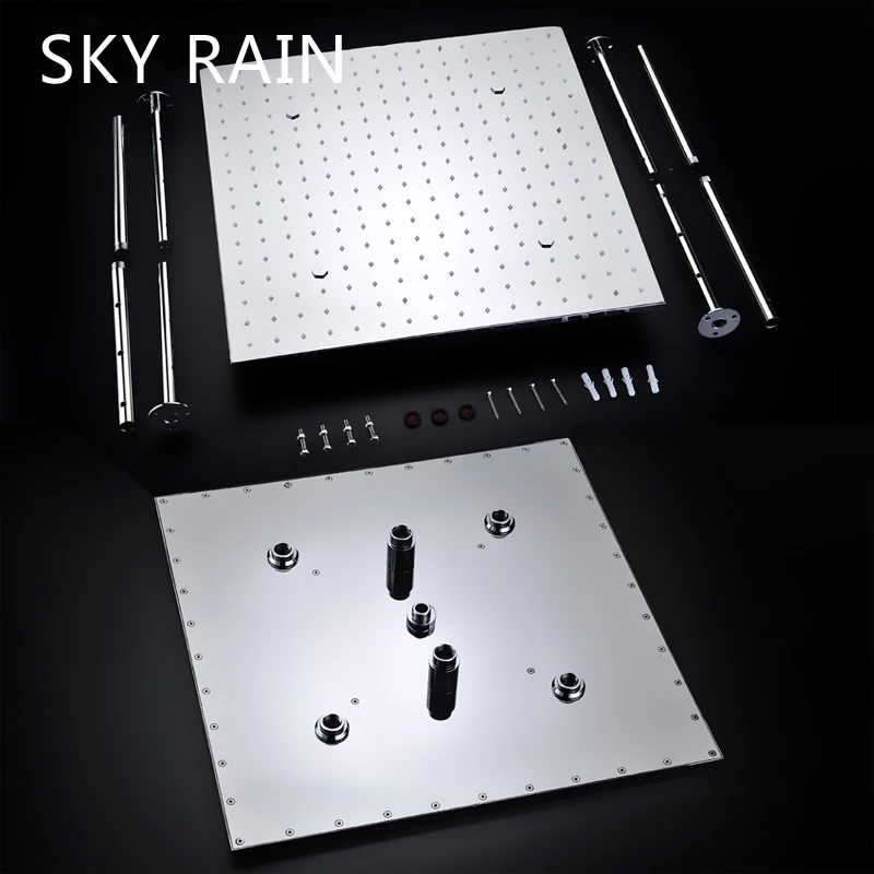 SKY RAIN 304 SUS Светодиодная насадка для душа 2 функции Массажная дождевая туман пыль душевая панель для ванной комнаты