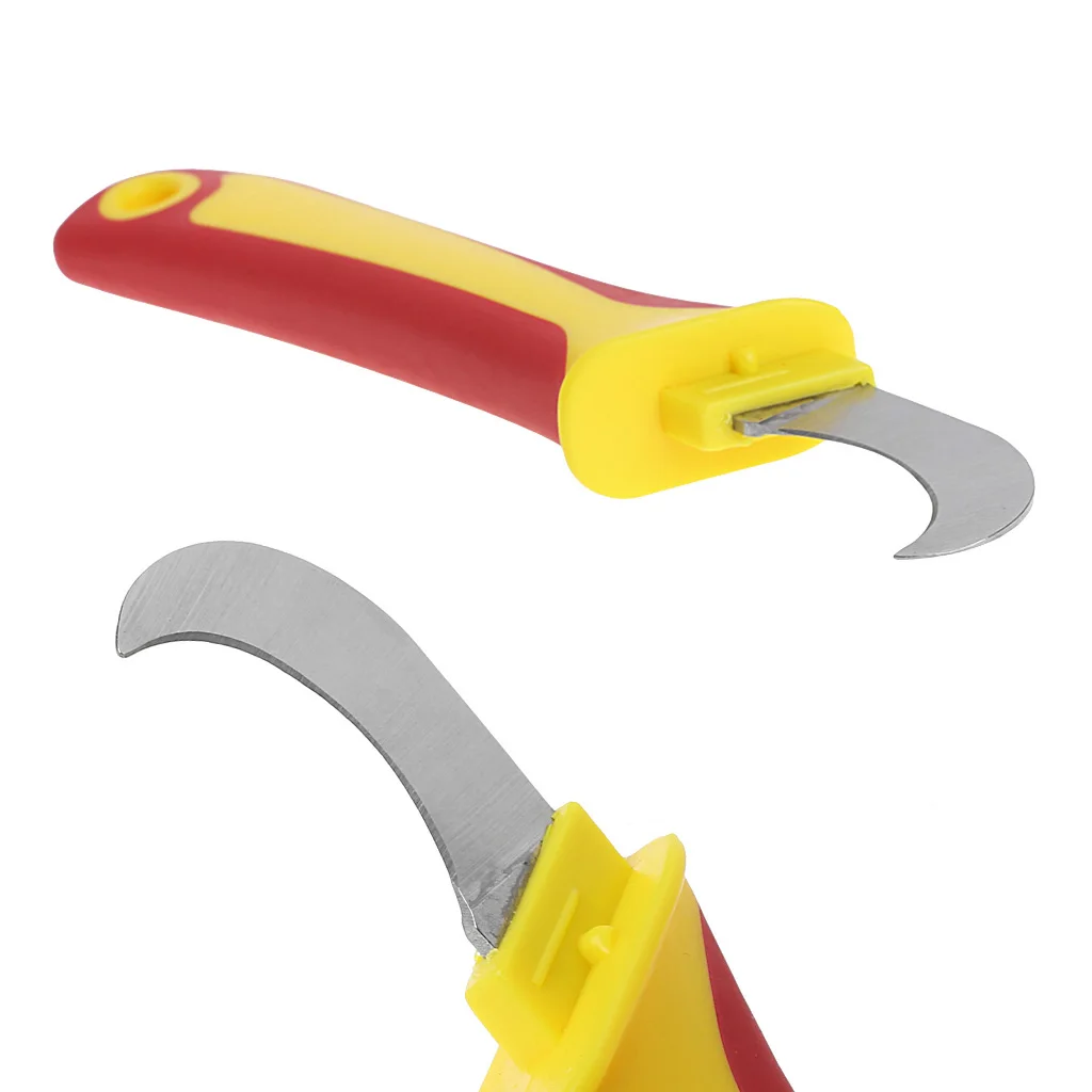 Электрик нож прямой край режущий инструмент ремонт пластиковая ручка для инструмента