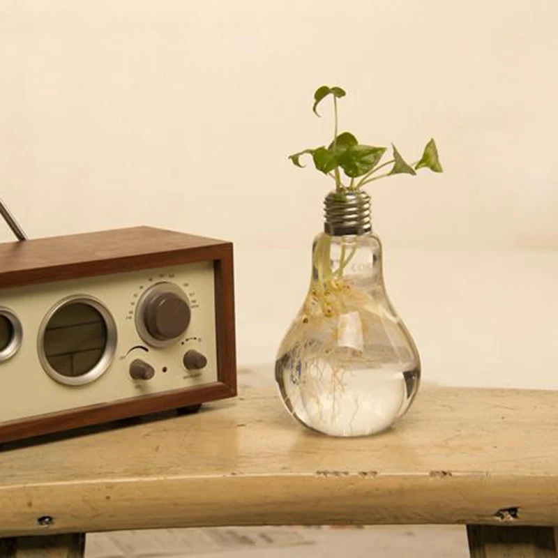 Home Decor Свадебные украшения лампочки прозрачный Стекло ваза моды гидропоника ваза для цветов, украшение дома