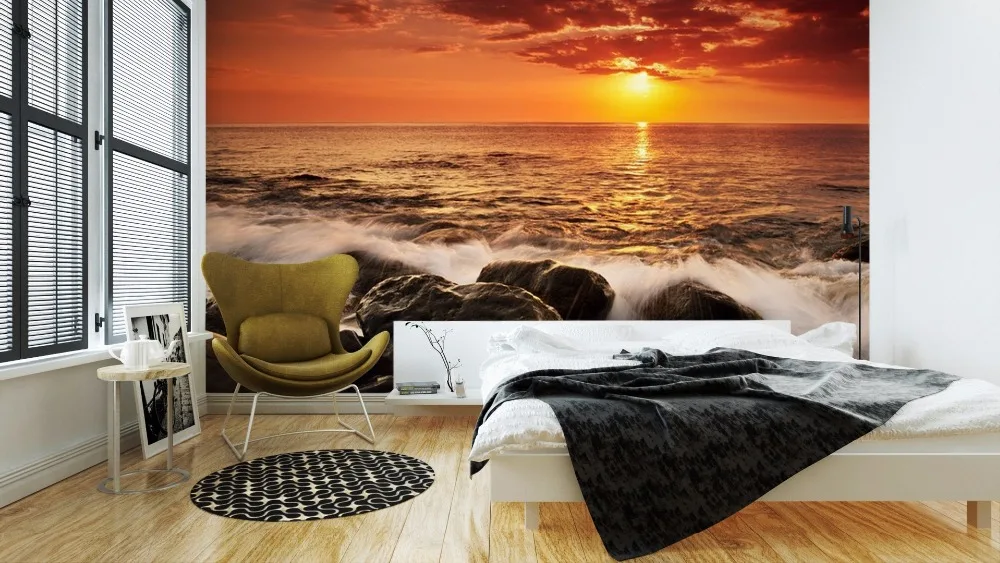 wall-murals-bedroom-themes-sunset-over-the-sea