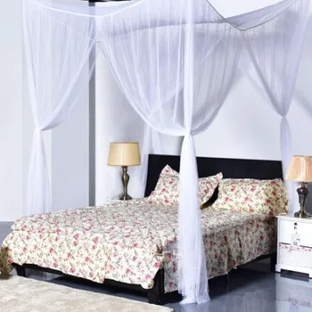

Summer Black/ White Mosquito Net Elegant Lace Canopy Curtain Baldachin Netting Quarto Doors For Double King Size Bed