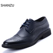 Men Bullock Shoes British Casual Style Dress Leather Oxfords Shoe Brown Brogue Shoes Lace-Up Business Zapatos Hombre 324 Men Bullock Shoes British Casual Style Dress Leather Oxfords Shoe Brown Brogue Shoes Lace-Up Business Zapatos Hombre 324