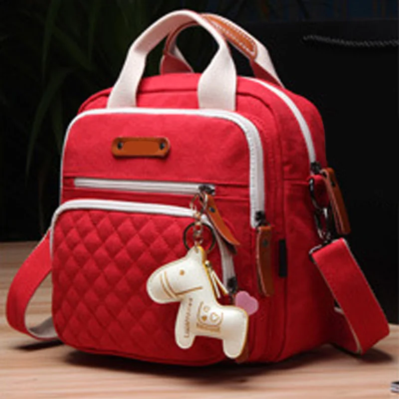 Baby Diaper Bag Canvas Mummy Large Capacity Backpack Nappy Handbag Portable Travel Maternity Women Shoulder Bag Mochila BB6016 (3)