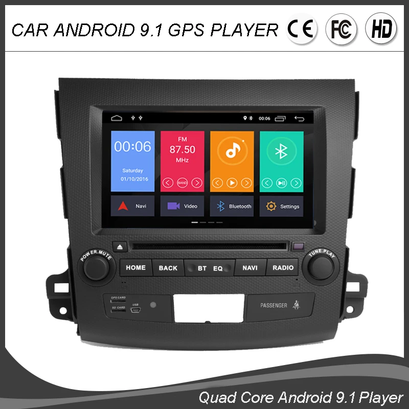 8'ɺndroid 9 0 четырехъядерный автомобильный DVD GPS плеер для MITSUBISHI Outlander 2006-2012 радио