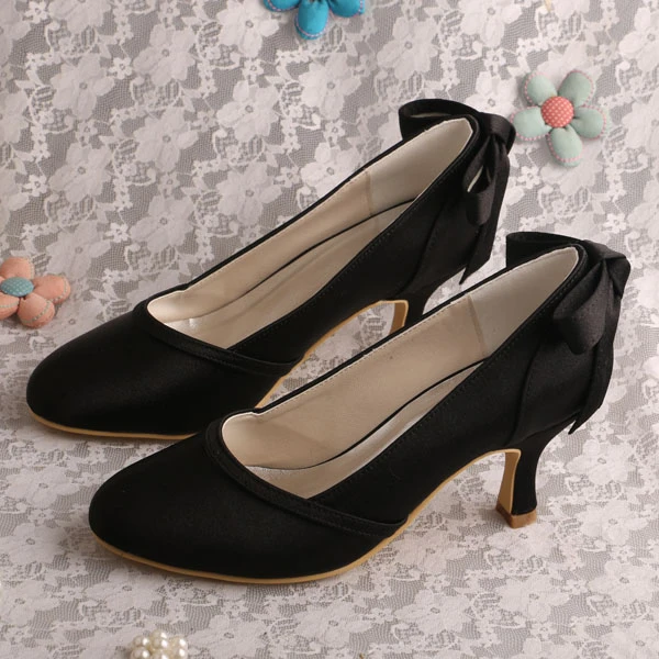 20 Colores) de Superior de Las Señoras Cerrado Dedo Zapatos de Vestir Negro Satén de Novia Ropa Formal|closed toe|shoes weddingblack satin shoes - AliExpress