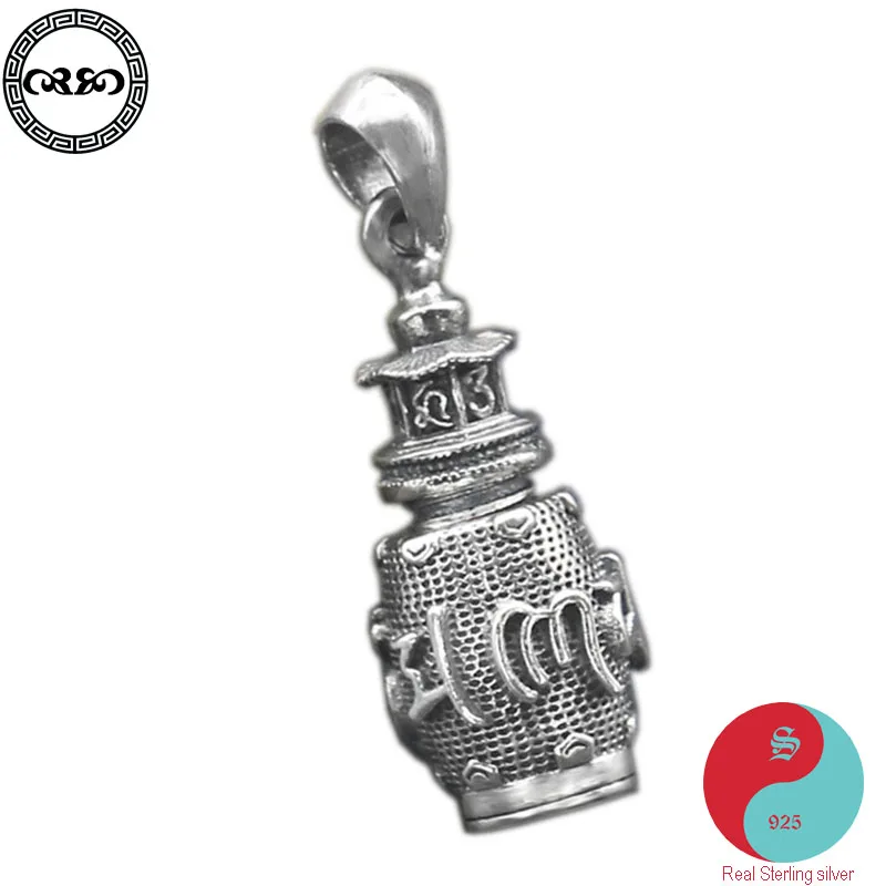 

Nepal Real 925 Silver Sterling Necklace Tibetan Buddha Pendant Amulet Tibet can open the bottle hollow out perfume