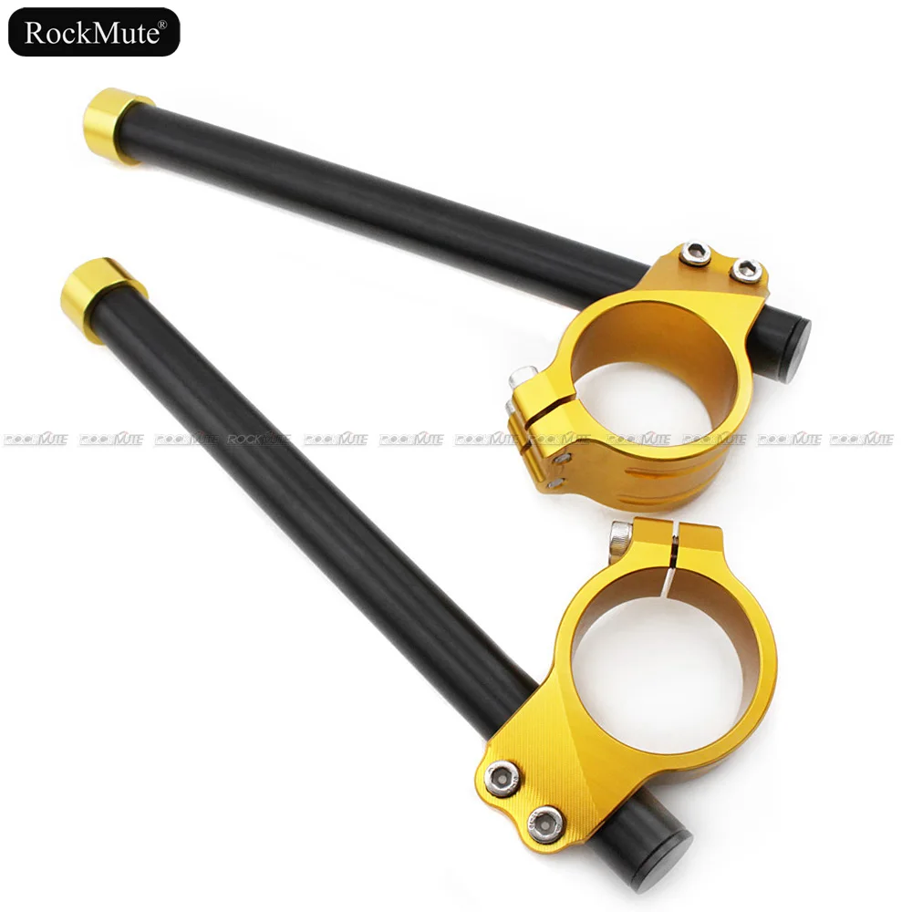 

For KAWASAKI ZX6E 1993 1994 1995 ZX6R 1995 1996 1997 Motorcycle 3D Engraved Pattern Clip On Handle Bar With Grips Bar End Cover