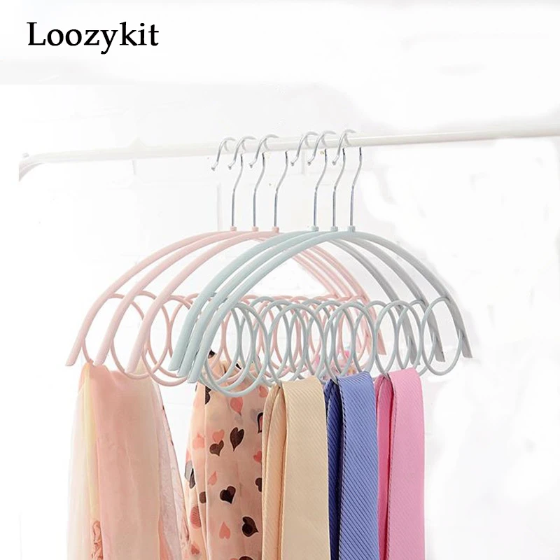 

Loozykit 1PC Mult-function Storage Hangers for Clothing Scarf Hanger Clothes Holder Tie Belts Closet Organizer Storage Shelves