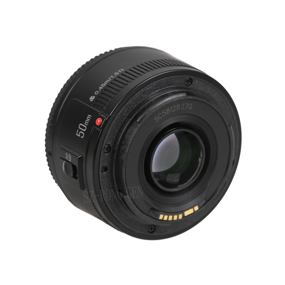 YONGNUO YN 50 мм F1.8 объектив с большой апертурой и автофокусом для Canon EF Mount EOS Camer+ сумка для объектива+ бленда ES-62II