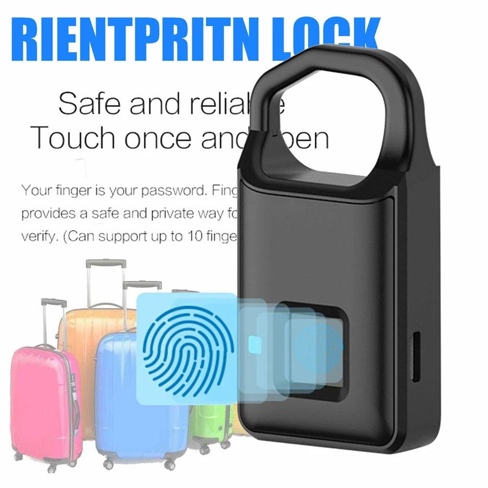 

Waterproof Smart Fingerprint Door Lock Safe USB Charging Anti Theft Locks Home Luggage Case Dormitory Security Padlock Locker