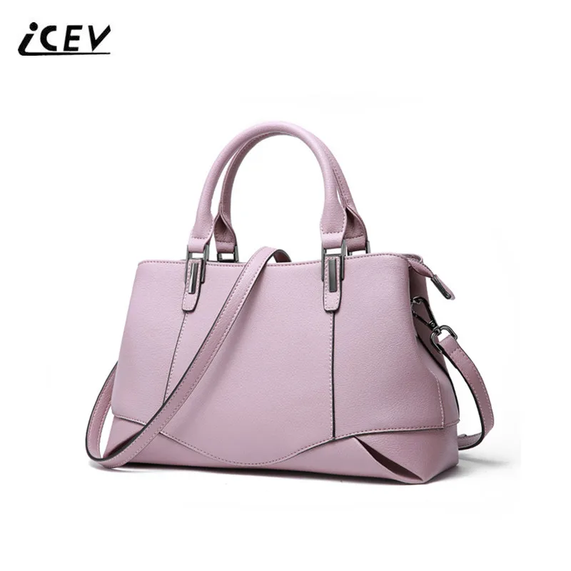 

ICEV New Fashion Genuine Leather Handbags Women Leather Handbags Ladies Hand Bags Simple Top Handle Bag Totes Bolsa Feminina Sac
