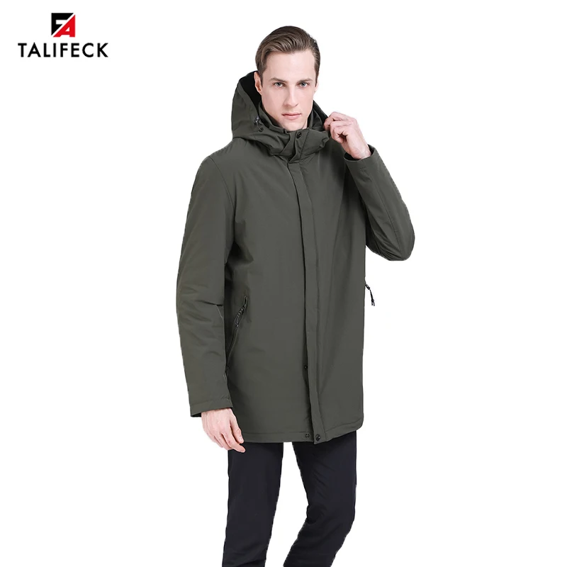 

2019 Men Spring Jacket Padded Jacket Trench Coat Windbreaker Jacket Hooded Men Casual Padded Coat Fashion Long Jacket Parka Men