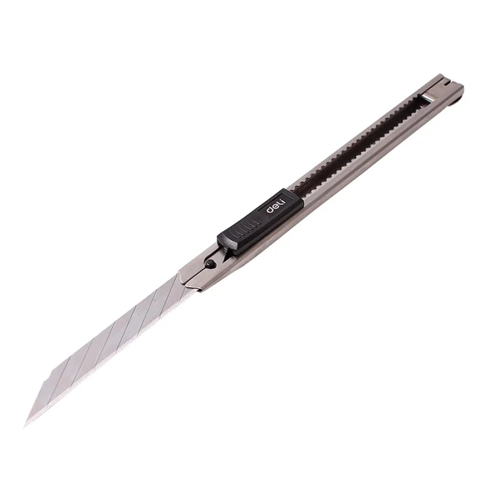 

Deli 2034 Small metal art knife auto lock small portable paper cutter 25pcs/lot