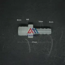 4mm-M8 прямой соединитель пластиковая труба фитинг колючая Соединитель с резьбой Материал PP аквариум