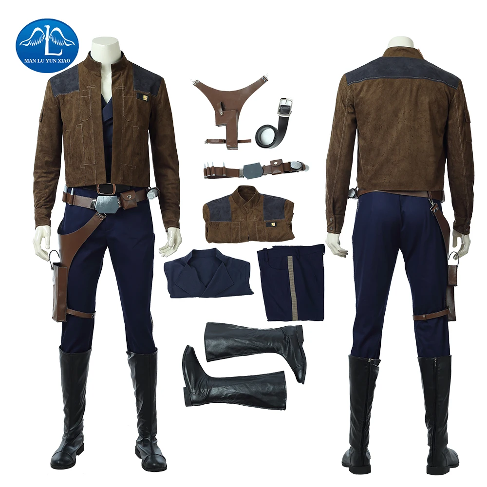 Han Solo Косплей костюмы на Хэллоуин для мужчин фильм Solo: История Звездных Войн
