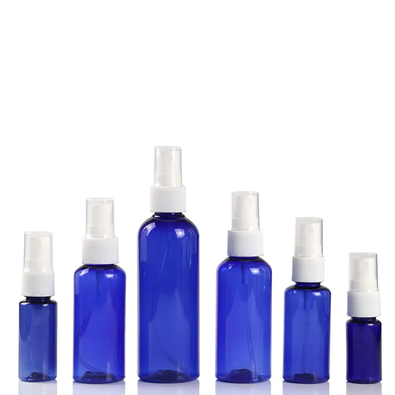 

Empty Bottle Plastic Cosmetic Container Mist Spray Bottle Blue Makeup Atomizer Travel Set Astringent Refillable Container 50 pcs