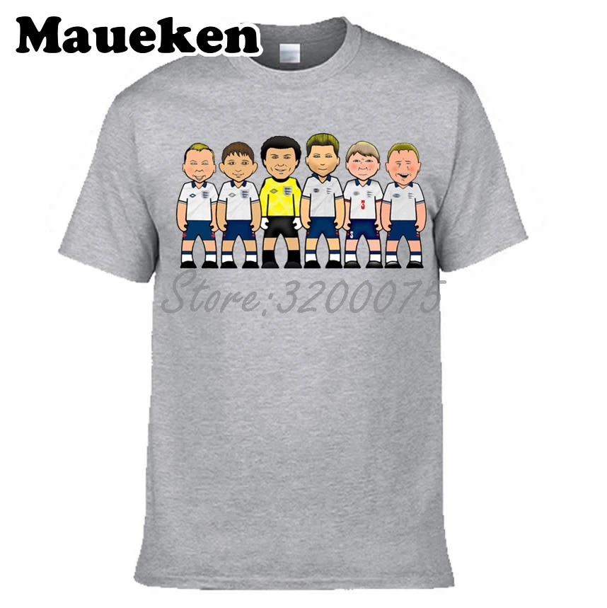 Мужская английская 90-я легенда, Chris Waddle Gazza Stuart Pearce David Platt Gary Lineker Peter Shilton, футболка, футболка, W0522036