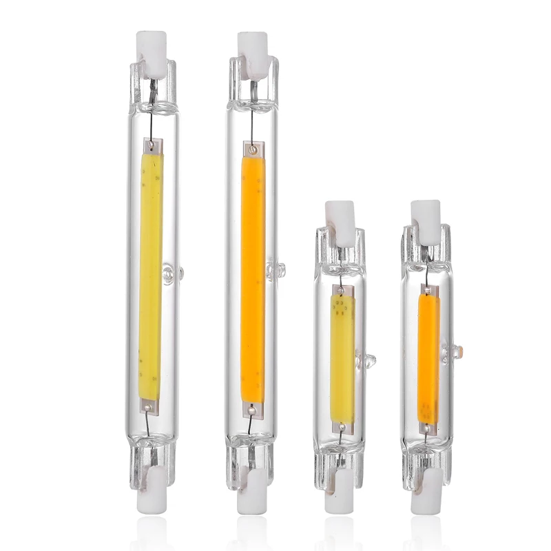 

Dimmable R7S COB LED Bulb Glass Tube for Replace Halogen Spot Light 78mm 118mm AC 110V 220V energy saving lighting