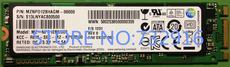 Free shipping MZ NPD1280 000 SATA3 Thinkpad NGFF M 2 THINKPAD X notebook SSD 128GB 100