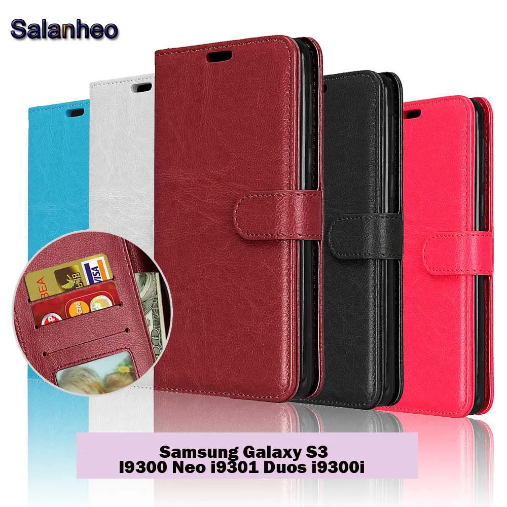 Чехол для Samsung Galaxy S3 роскошный флип-чехол из искусственной кожи I9300 Neo i9301 Duos i9300i