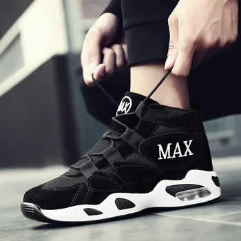 

High Upper Lovers Shoes Unisex Breathable Sports Shoes Wear Resistant Outdoor Basketball Shoes Free Shipping