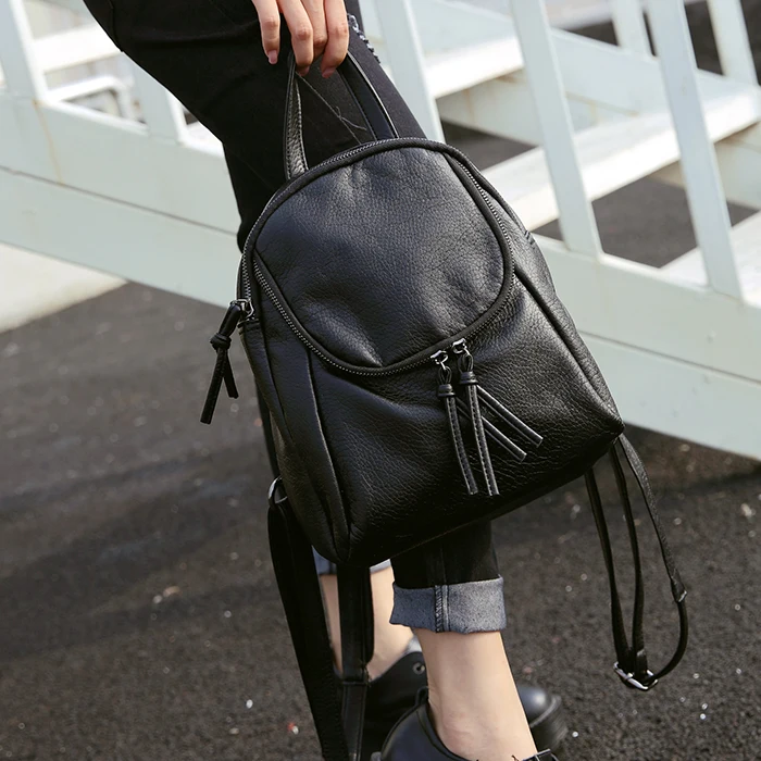 

2016 new women fashion brand PU backpacks vintage leather shoulder bags retro small lady schoolbags women casual daypacks