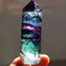 Натуральный гексагональный флюоритовый кварц кристалл кварцевая лечебная флюоритовая палочка точечный камень Исцеление Шестигранная палочка Лечение Камень Jun06