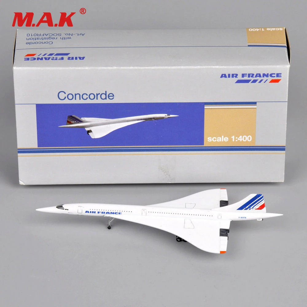 Kopen Kinderen Vliegtuig Speelgoed Concorde 1400 Schaal Air France 1976 2003 Diecast Metalen Voertuigen Wit Mini Vliegtuigen voor Kinderen Gift