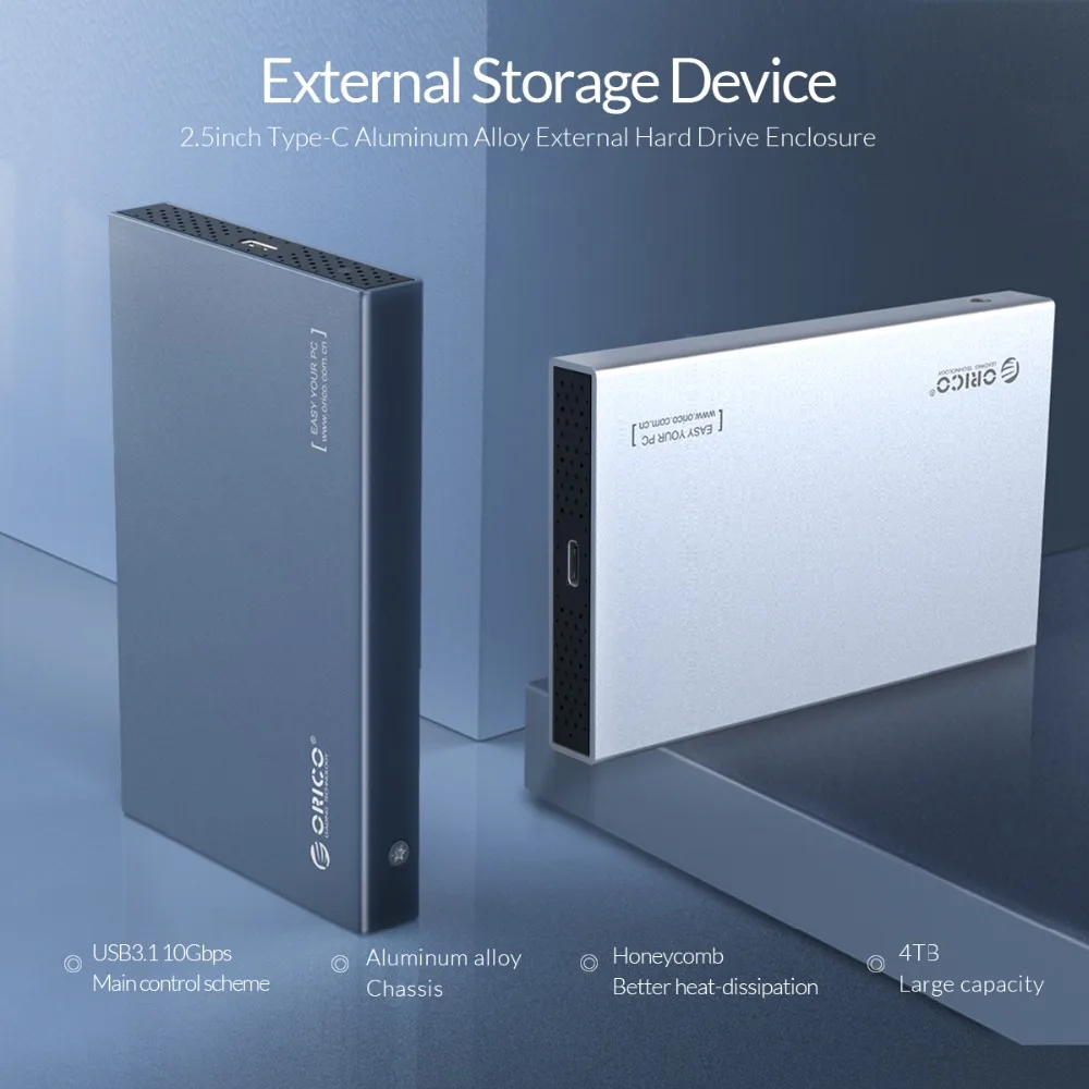 Корпус ORICO HDD 2 5 дюйма SATA к USB 3 1 Type C Gen чехол для Samsung Seagate SSD 4 ТБ жесткий диск коробка