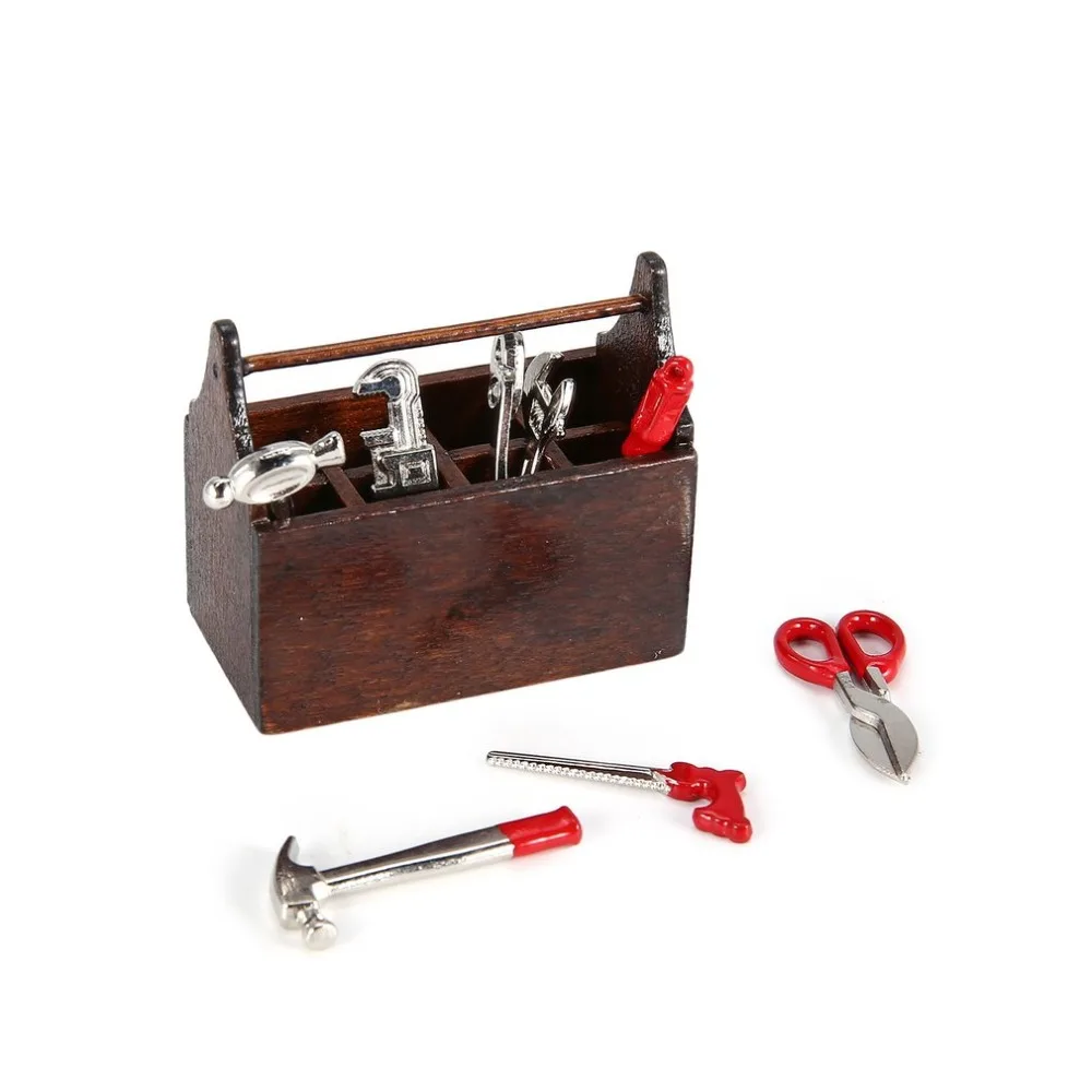 

Mini RC Decoration Metal Tool Toy Model Wrench Hammer Screwdriver Pliers Set Box Case for RC Car Crawler Axial SCX10