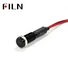 FILN 8mm black housing led red yellow white blue green 12v led indicator light with 20cm cable ► Photo 3/6